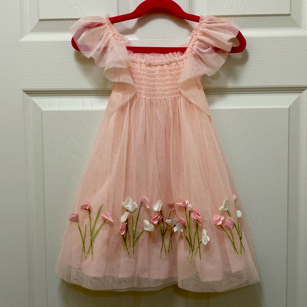EUC-Mesh Smocked Dress